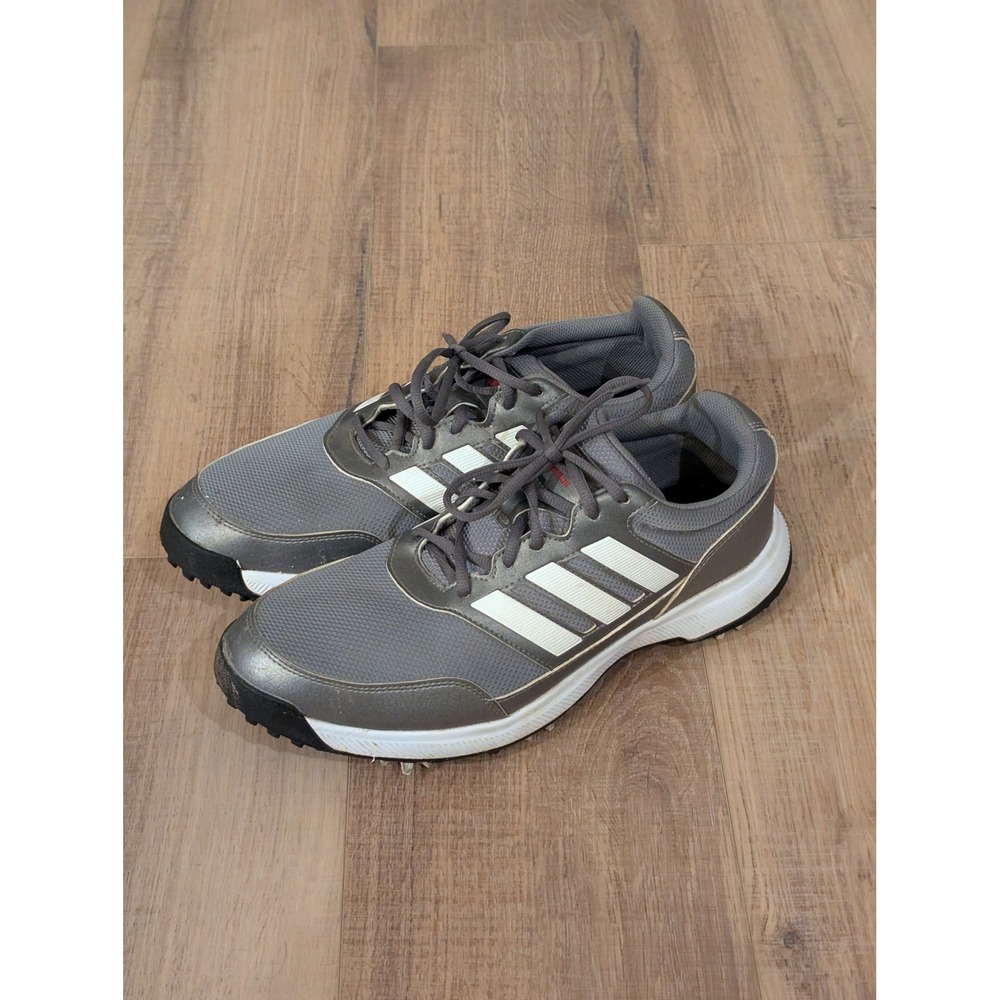 Adidas Tech Response 2.0 Golf Shoes Mens 11 Gray White Spiked EE9123